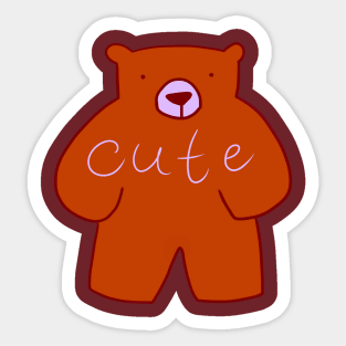 Red Teddy Bear Sticker